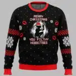 Lord of the Rings Merry Christmas You Filthy Hobbitses Ugly Christmas Sweater