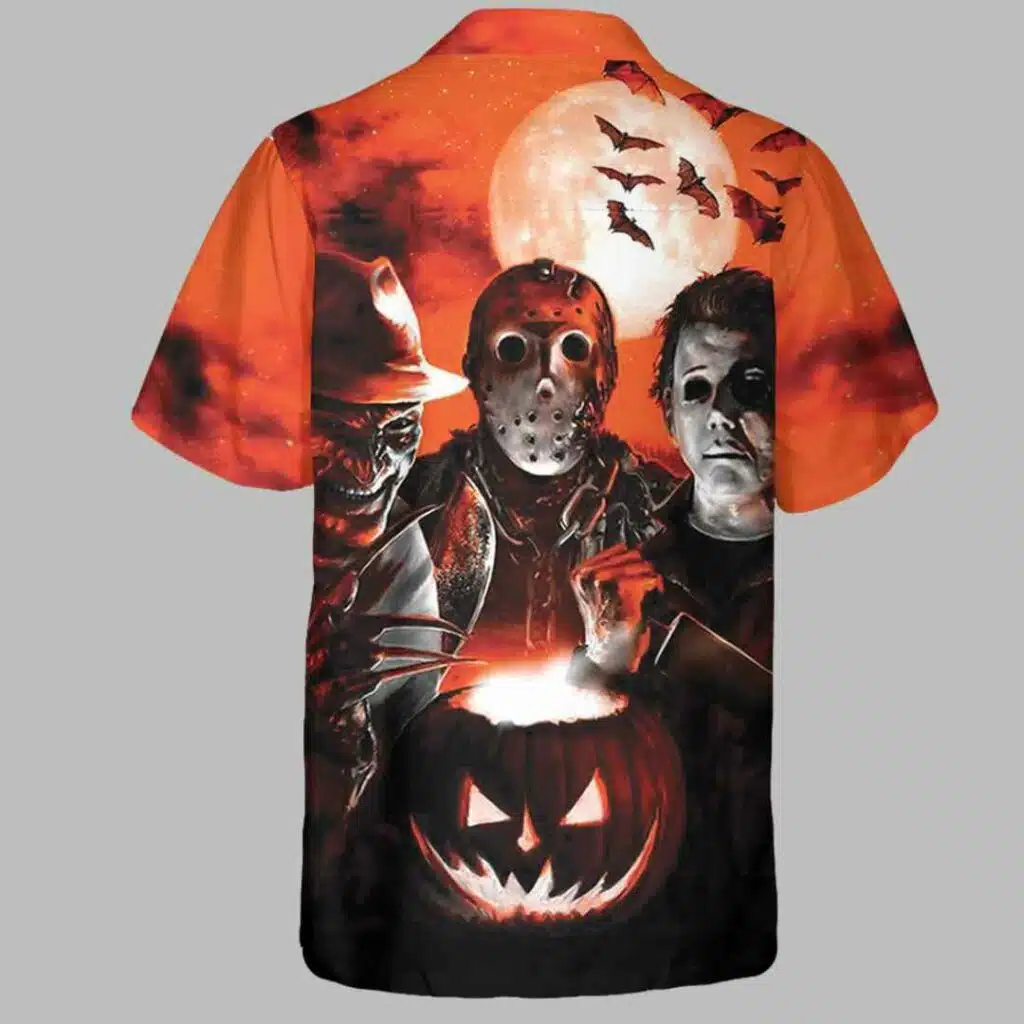 Michael Myers Freddy Krueger Jason Voorhees Horror Night Hawaiian Shirt 2