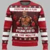 Mike Tyson Everyone Has A Plan Until They Get Punched in the Mouth Ugly Christmas Sweater 1