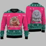 Moo Deng Cute Thai Baby Hippo Ugly Christmas Sweater
