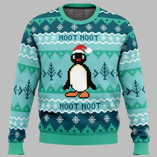 NOOT NOOT Pingu Ugly Christmas Sweater 1