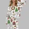 Paris Christmas Satin Pajama Set 1