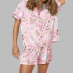Pink Nutcracker Ballet Satin Pajama Set