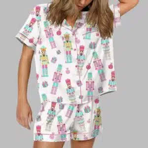 Pink Nutcracker Christmas Pajama Set 1