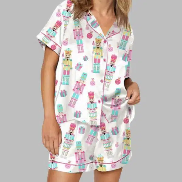 Pink Nutcracker Christmas Pajama Set 3