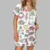 Preppy Christmas Satin Pajama Set 3