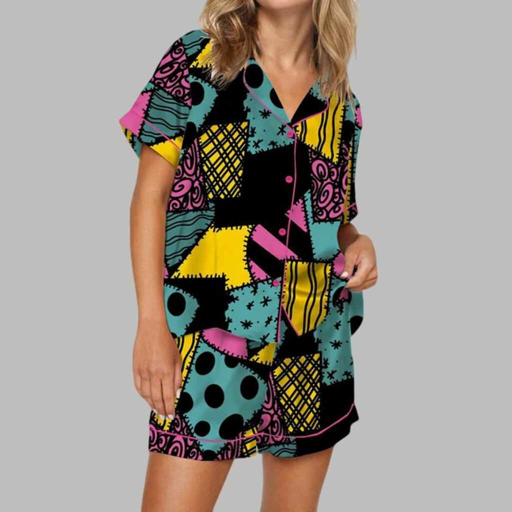 Sally Stitches Nightmare Before Christmas Satin Pajama Set 3 Sally Stitches Nightmare Before Christmas Satin Pajama Set 3