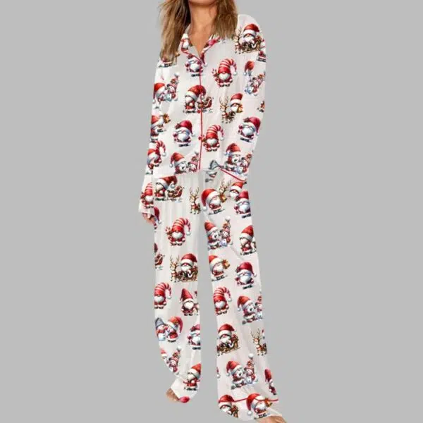 Santa Christmas Gnomes Pajama Set 2