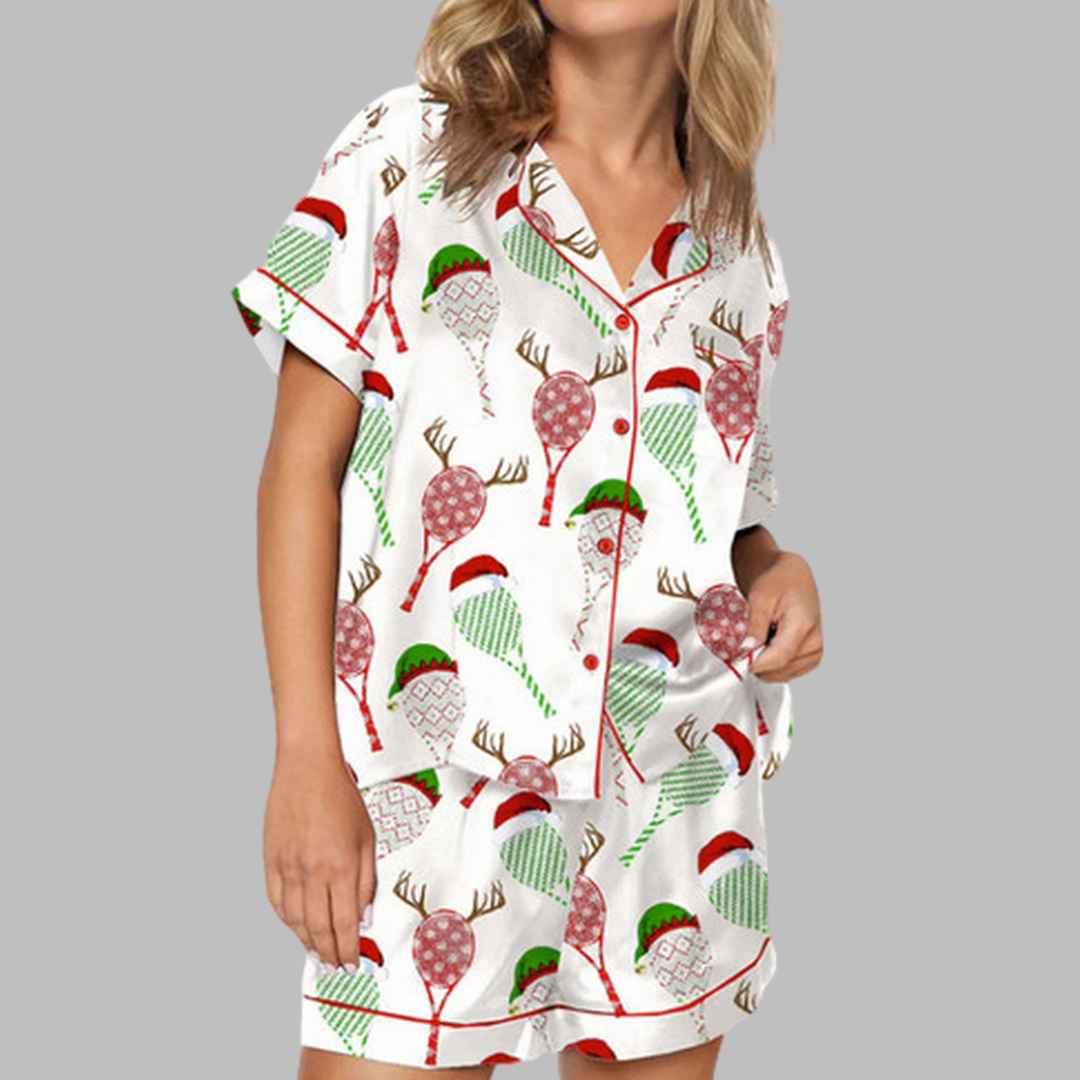 Tennis Racket Christmas Pajama Set 3 Tennis Racket Christmas Pajama Set 3