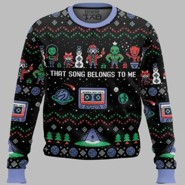 That song belongs to me Guardians of the Galaxy Christmas Ugly Sweater 1