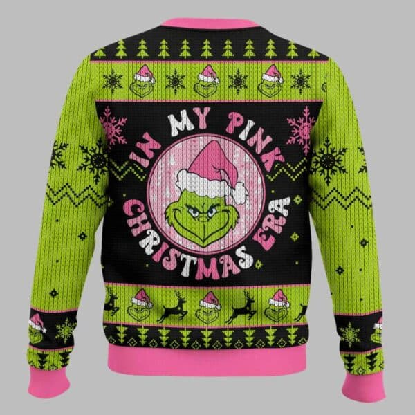 The Grinch In My Pink Christmas Era Ugly Christmas Sweater 2