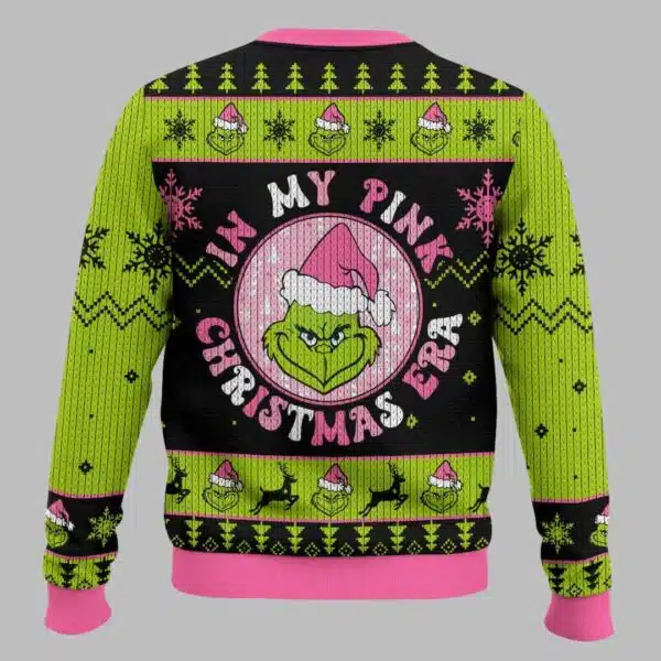 The Grinch In My Pink Christmas Era Ugly Christmas Sweater 2