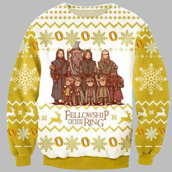 The Lord Of The Rings Fellowship Of The Ring Ugly Christmas Sweater 1