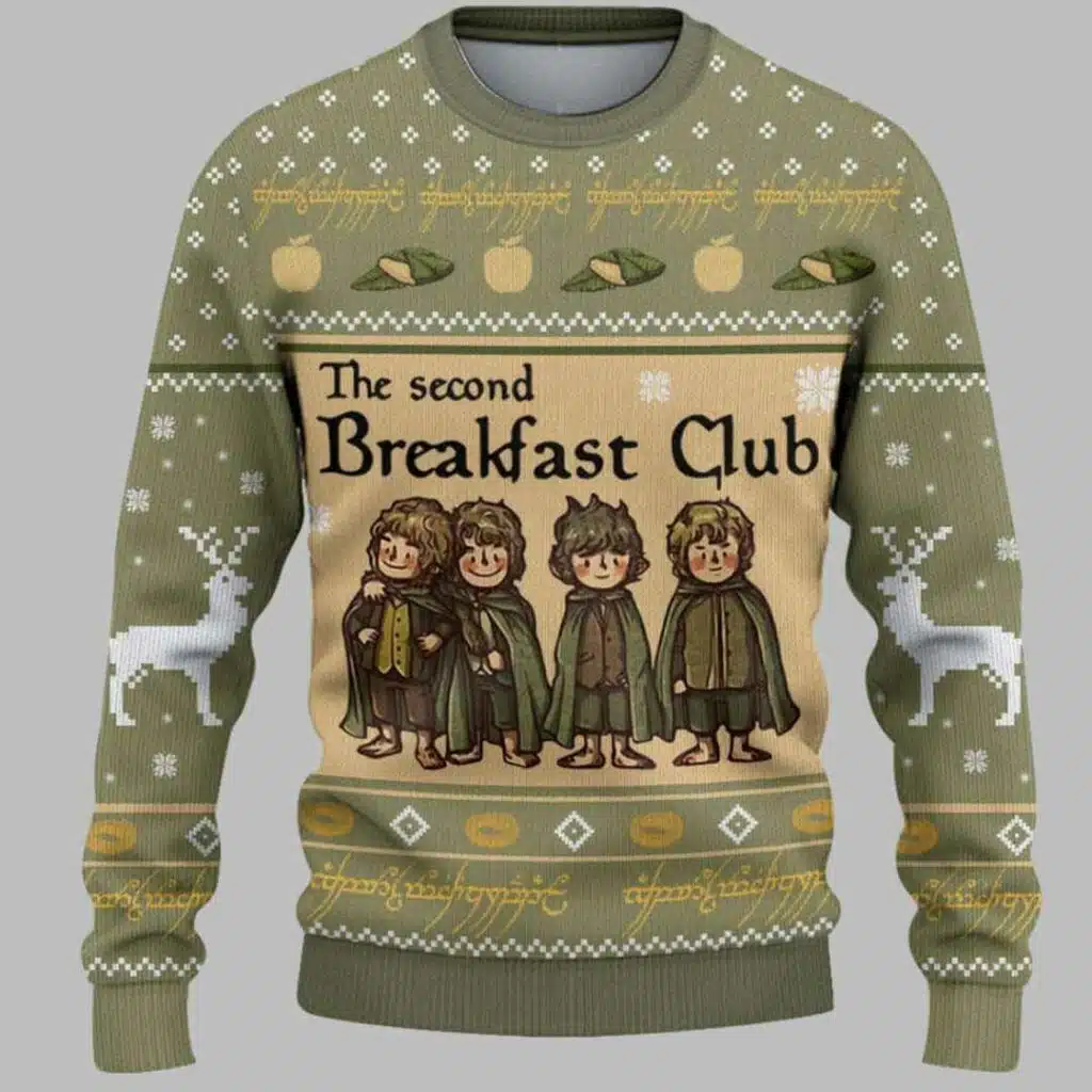 The Lord Of The Rings The Second Breakfast Club Ugly Sweater 2