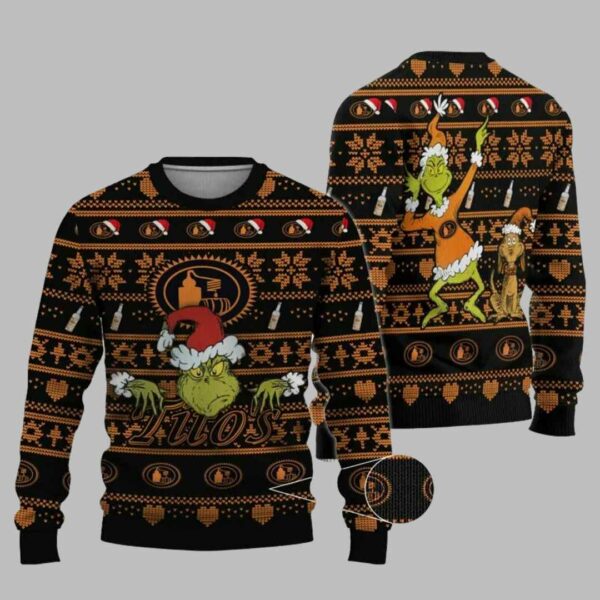 Tito's Grinch Ugly Christmas Sweater 1