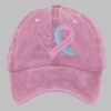 Unisex Distressed Washed Breast Cancer Ribbon Heart Printed Hat 7 Unisex Distressed Washed Breast Cancer Ribbon Heart Printed Hat 3