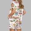 Watercolor Christmas Gingerbreads Satin Pajama Set 1