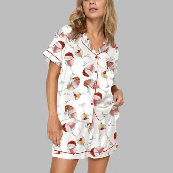 Wine Holiday Pajama Set 2