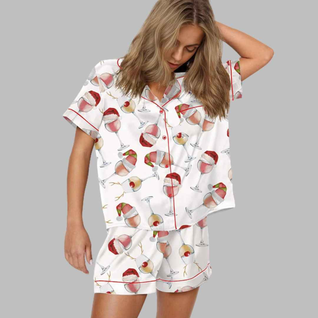 Wine Holiday Pajama Set 1 Wine Holiday Pajama Set 3