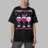 Womens Breast Cancer Awareness I WEAR PINK FOR Printed Casual Shirt 5