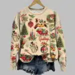 Women's Casual Christmas Printed Long Sleeve Sweatshirt