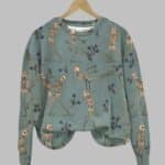 Women's Skull Dance Macabre Print Round Neck Sweatshirt