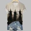 Womens Witch Print Round Neck Shirt 1