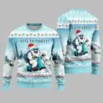 Yeti To Party Bigfoot With Snow Ugly Christmas Sweater