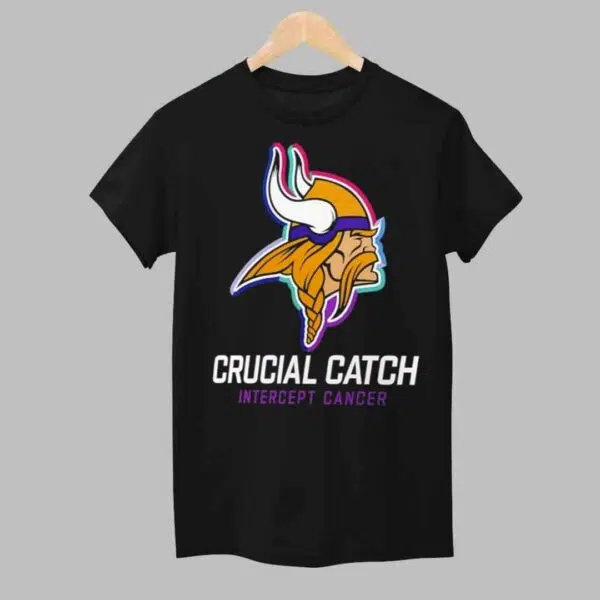 2024 Vikings Crucial Catch Intercept Cancer Shirt 1