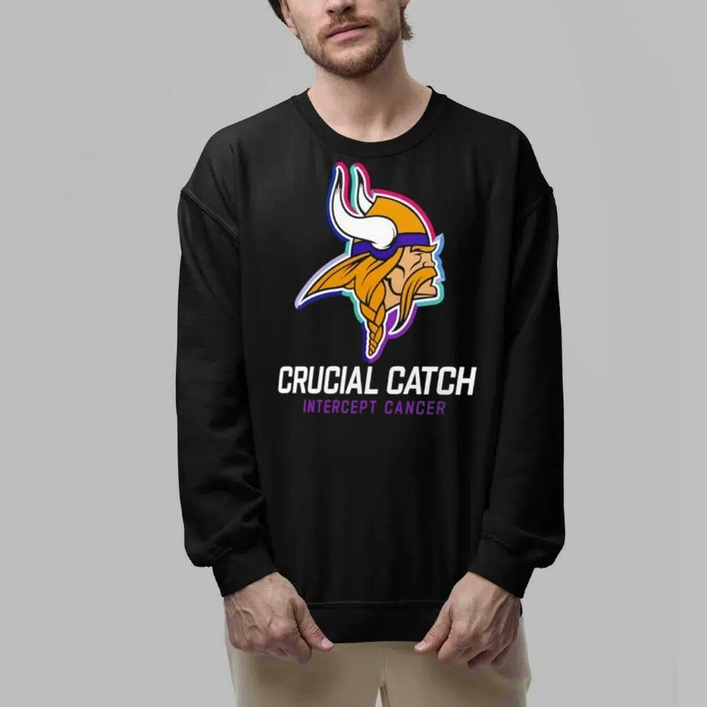 2024 Vikings Crucial Catch Intercept Cancer Shirt 6