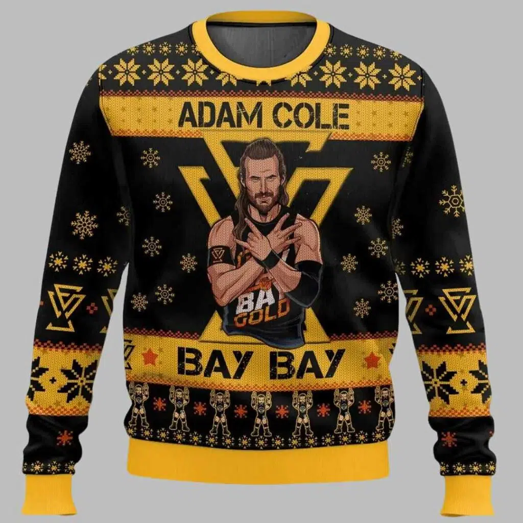 Adam Cole Bay Bay Adam Cole Ugly Christmas Sweater 1