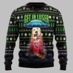 Alien Kidnaps Santa Claus On Christmas Eve Family Ugly Christmas Sweater