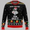 Aliens Merry Christmas From Area 51 Ugly Christmas Sweater 1