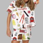 Aspen Skiing Satin Pajama Set