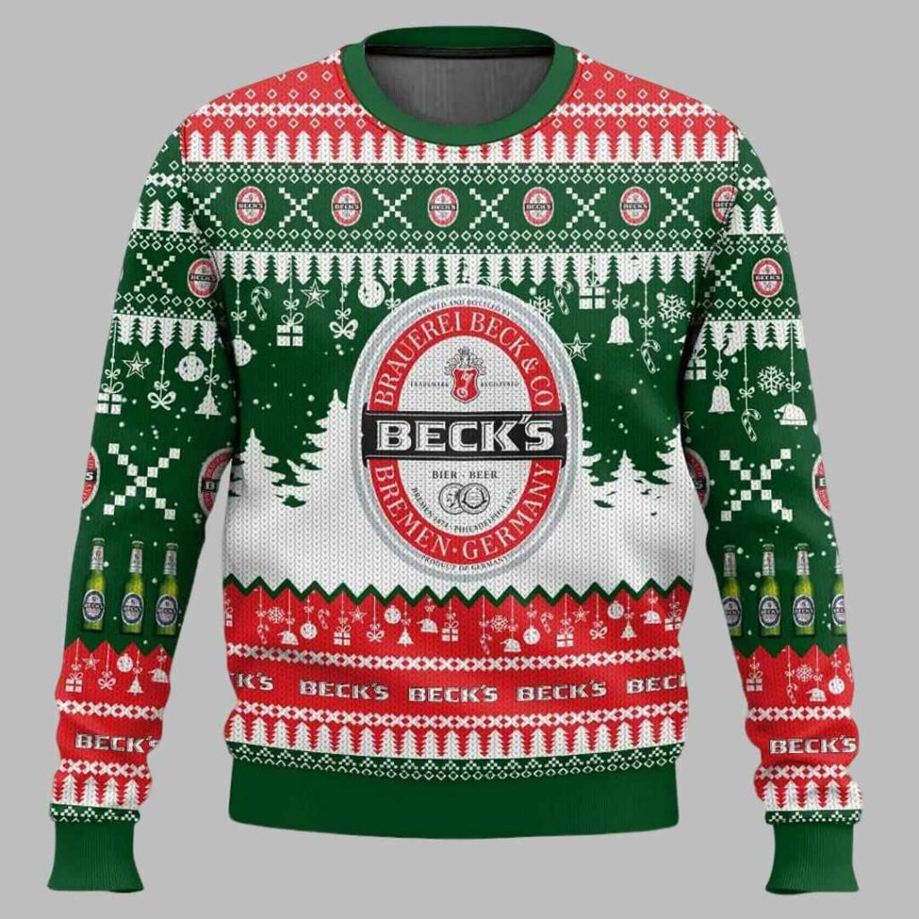 Beck's German Beer Ugly Christmas Sweater 1