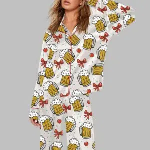 Beer Christmas Pajama Set 1