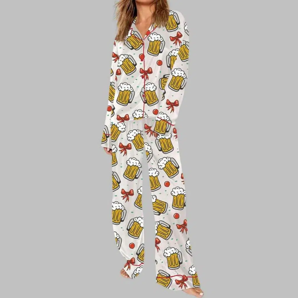 Beer Christmas Pajama Set 3