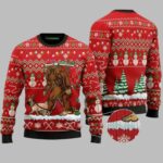 BigFoot Sasquatch Dachshund Ugly Christmas Sweater