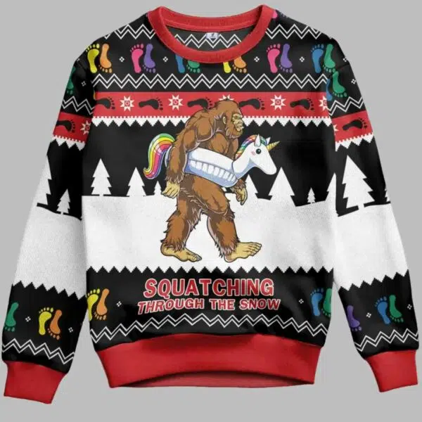 BigFoot Sasquatch Ugly Christmas Sweater 1