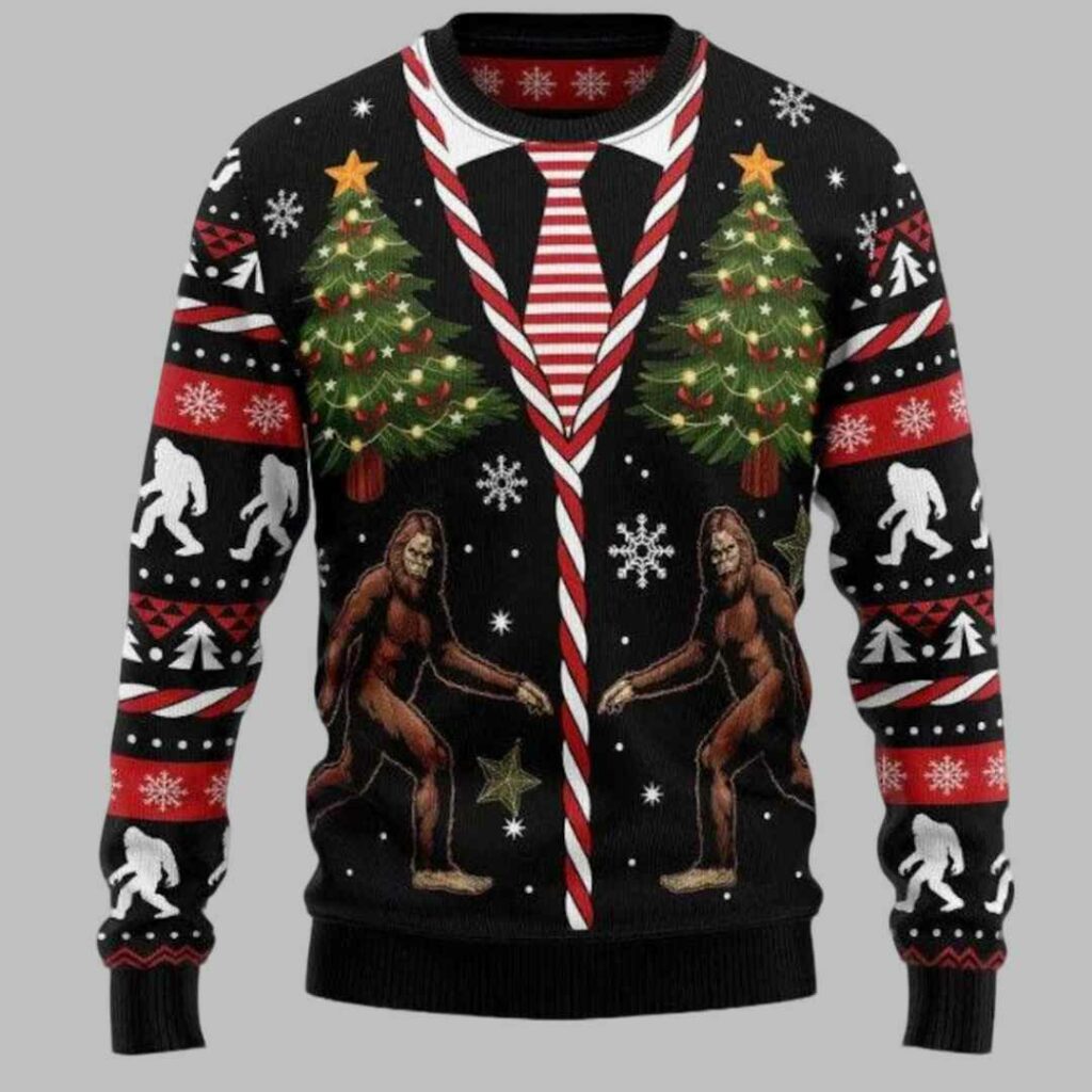 Bigfoot Ugly Christmas Sweater 1