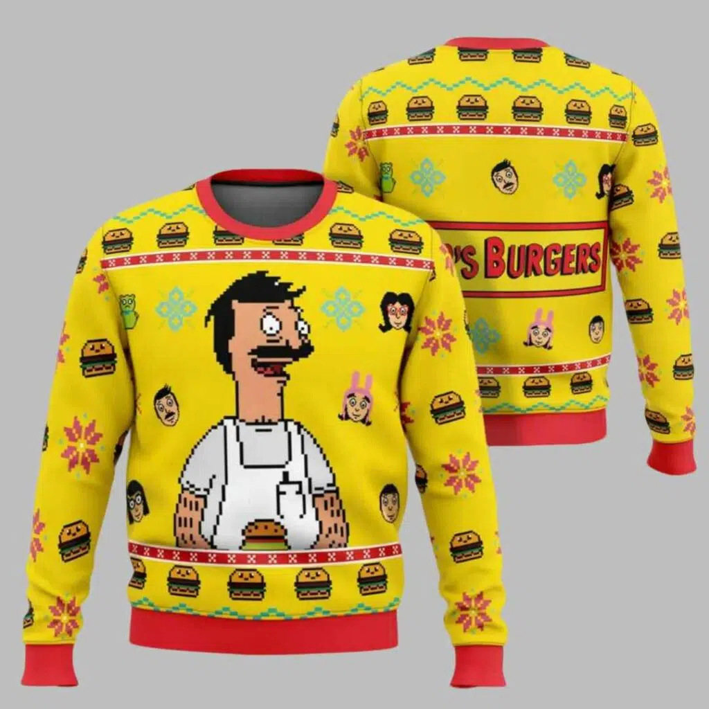 Bob Belcher Bob Burgers Ugly Christmas Sweater 1