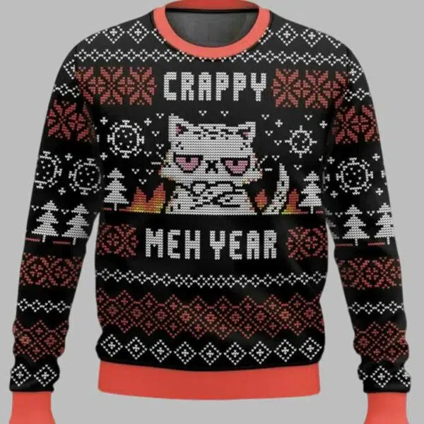 CRAPPY MEH YEAR Ugly Christmas Sweater 1