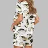 Calico Cat Satin Pajama Set 4