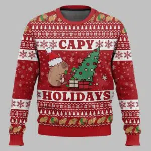 Capy Holidays Ugly Christmas Sweater 1