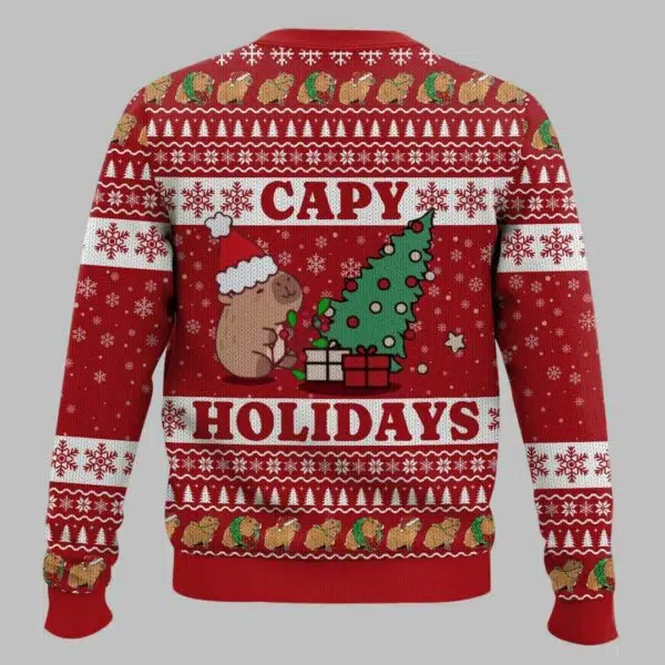 Capy Holidays Ugly Christmas Sweater 3