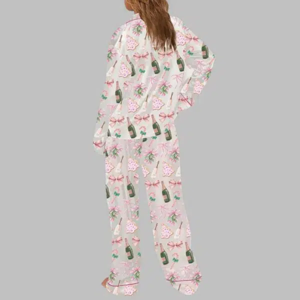 Champagne Christmas Tree Pajama Set 4