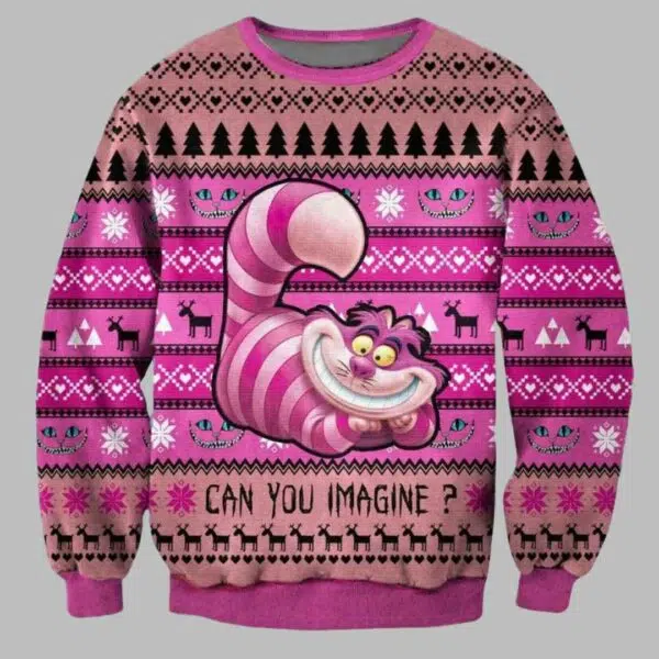 Cheshire Cat Ugly Christmas Sweater 1