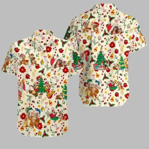 Chip And Dale Christmas Hawaiian Shirt 1