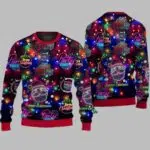 Christmas Bright Neon Lighting Party Time Ugly Christmas Sweater