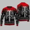 Christmas Lights Skeleton Ugly Christmas Sweater 1